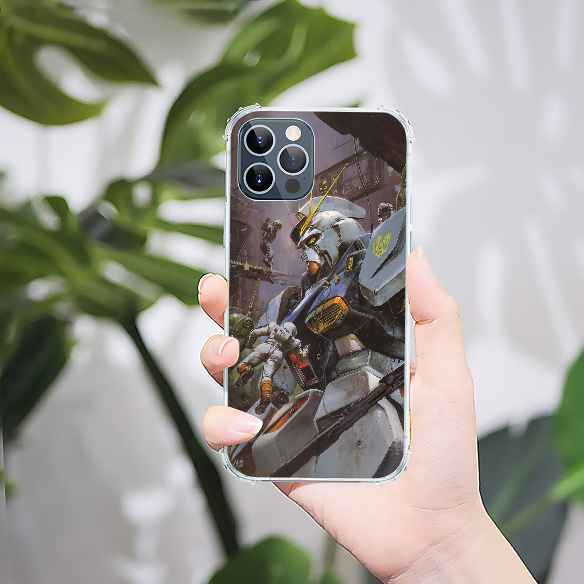 （画像用） 機動戦士ガンダム Mobile Suit Gundam 【iPhone 12シリーズ対応】透明スマホケース（クリアソフトケース）